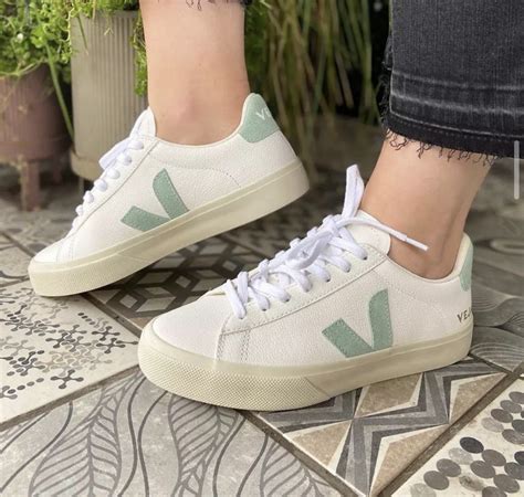 Veja Campo White Matcha Women S Fashion Footwear Sneakers On Carousell