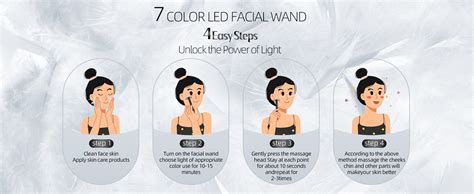 Fxtiaa Led Light Therapy 7 Color Face Skincare Wand With