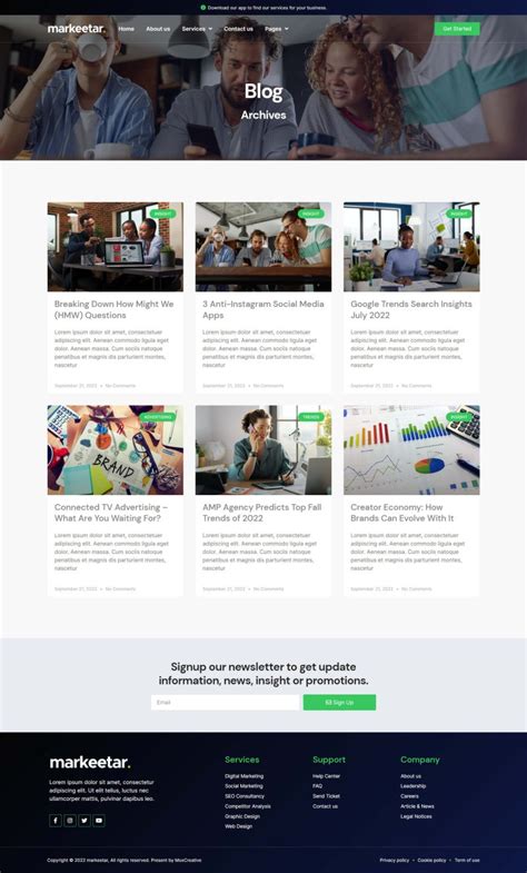 Markeetar Digital Marketing Agency Elementor Pro Template Kit By