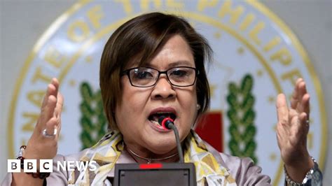 Philippines Duterte Critic Leila De Lima Faces Drugs Charges Bbc News