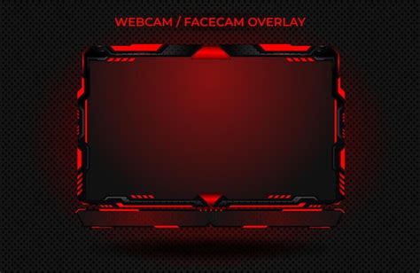 Rotes Twitch Stream Facecam Overlay Premium Vektor