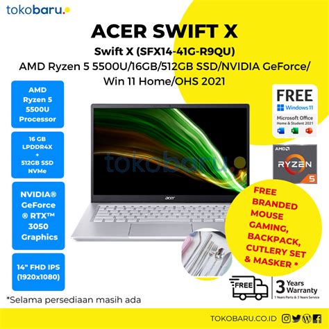 Acer Swift X SFX14 AMD Ryzen 5