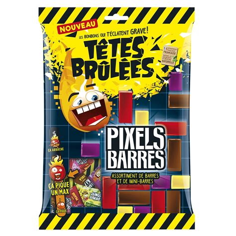 Bonbons pixel barres TETES BRULEES le paquet de 330g à Prix Carrefour