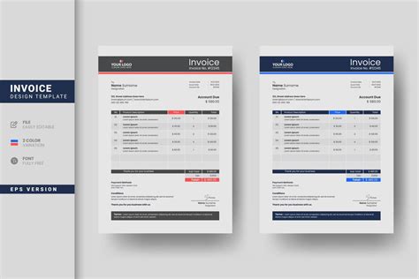 Creative Business Invoice Design Template Vector Art At Vecteezy