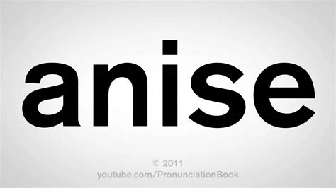 How To Pronounce Anise - YouTube