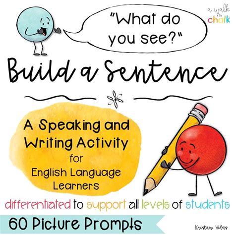 Build A Sentence Speaking And Writing Activities Esl Activities Artofit