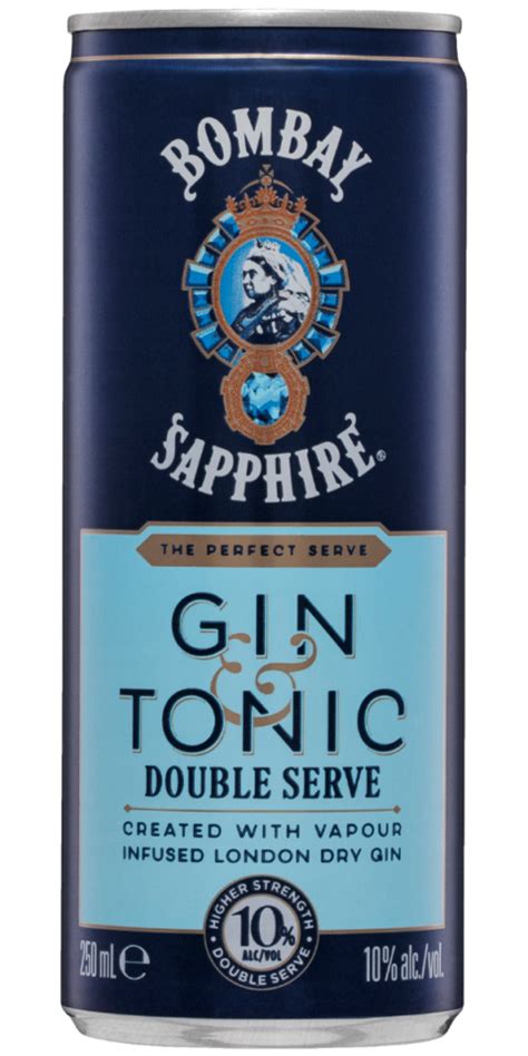 Bombay Sapphire Gin And Tonic Double Serve Cans 4 X 250ml 4 Pack