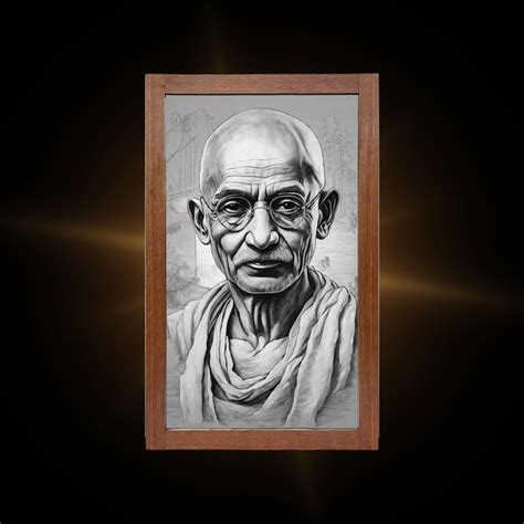 Premium AI Image | mahatma gandhi sketch for gandhi jayanti