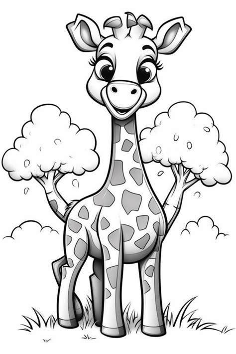 Giraffe Coloring Pages Hue Therapy