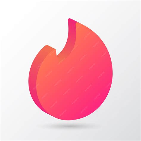 Premium Vector 3d Tinder Application Mobile Logo