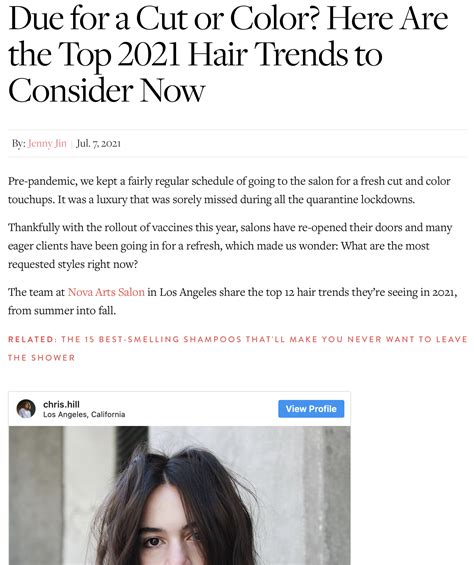 Due For A Cut Or Color Here Are The Top 2021 Hair Trends To Consider