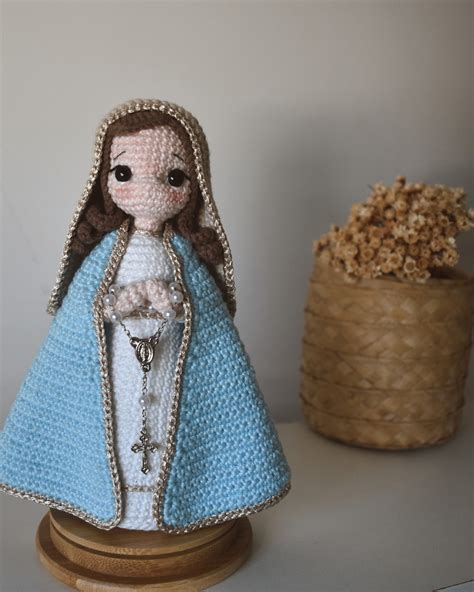 Santinha Nossa Senhora em Amigurumi Crochê Elo7