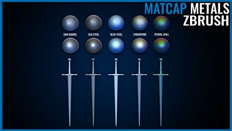 ArtStation - Metal Matcap Pack - Zbrush Matcaps | Resources