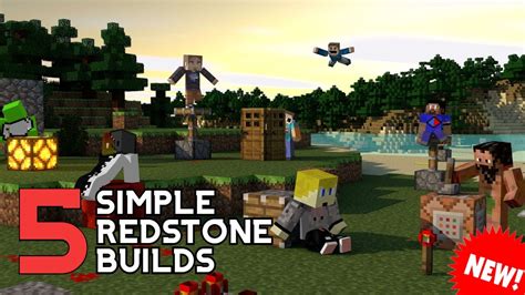 5 Simple Redstone Builds In Minecraft Youtube