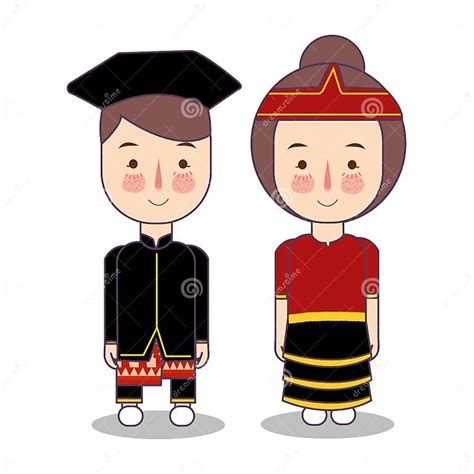 Central Sulawesi Province Wedding Couple Cute Indonesian Traditional Clothes Costume Bride And