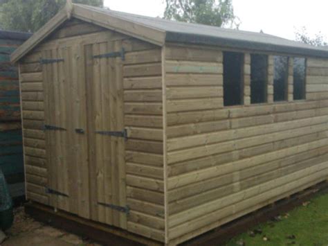 10 X 8ft 19mm Ultimate Tanalised Apex Shed Midlands Sheds