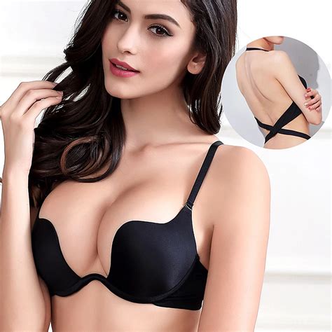 New Hot Sexy Cross Halter Neck Women 1 2 Cup Deep V Bra Lingerie One