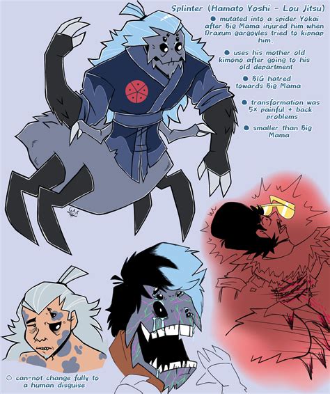 rottmnt-au-spider Yokai Splinter by GeluAteKurama on DeviantArt