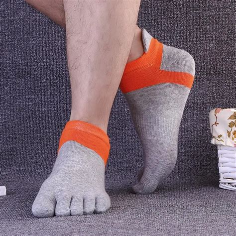 Buy 1 Pair Mens Cotton Toe Socks Breathable Comfortable Low Cut Five Finger