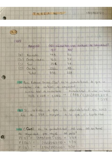 Solution Tarea Ejercicios De Probabilidades Studypool