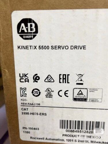 New Sealed Allen Bradley 2198 H070 ERS Ser A Kinetix 5500 Servo Drive