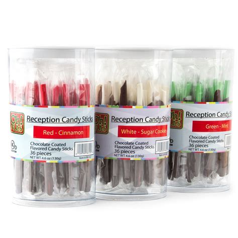 Holiday Mix Reception Candy Sticks - Chocolate Dipped • Reception Candy ...