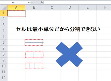 【excel】エクセルではセルの分割はできない？縦（上下）や横（左右）に分割する方法を解説！【セルを2つにわける：2段：2行など】｜おでかけ