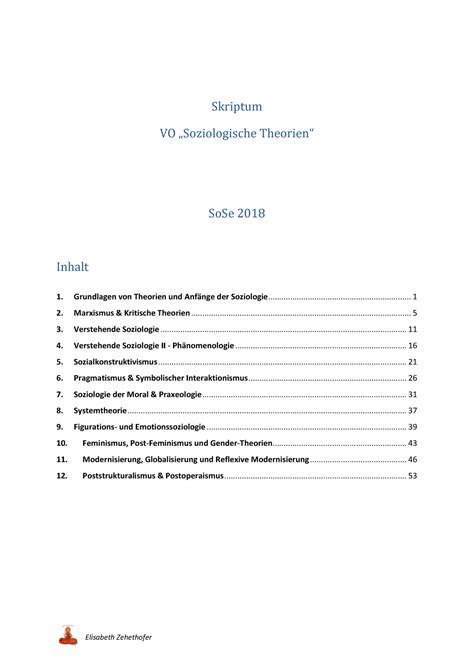 Zusammenfassung Theorien Grundzüge Soziologischer Theorien Warning