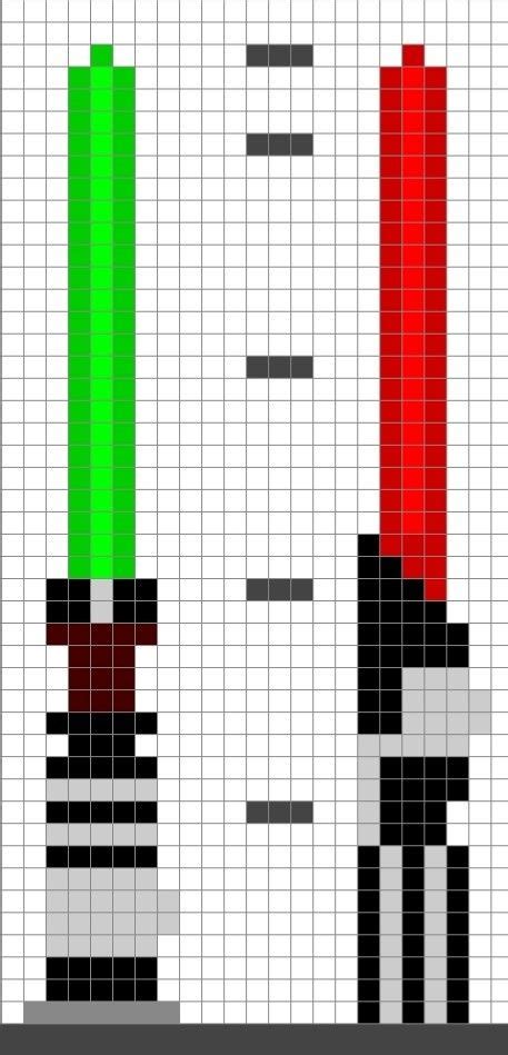 Lightsaber Pixel Art Across Stitch Pattern Cross Stitch Designs Pixel Art Pattern Pixel Art