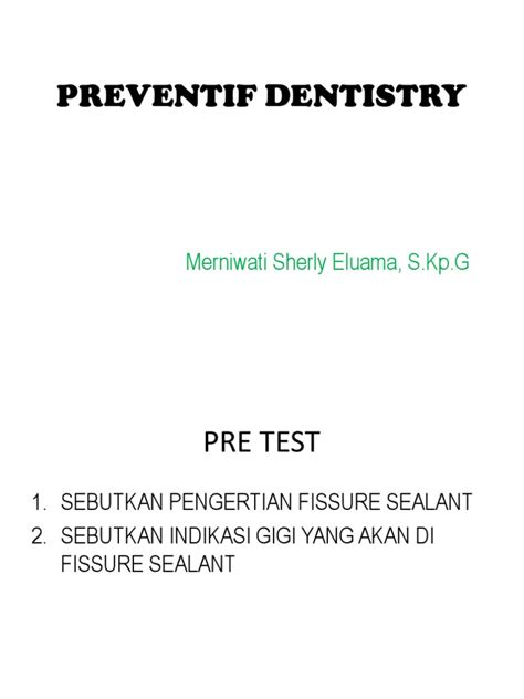 Fissure Sealant | PDF