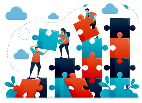 Teamwork Puzzle Vector Art Icons And Graphics For Free Download