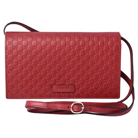 Gucci New Red Leather Crossbody Bag Dollar Calf Interlocking Chain For Sale At 1stdibs Gucci