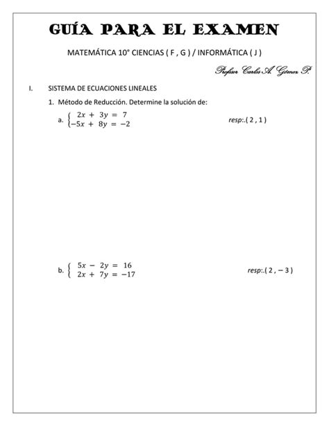 Gu A Pr Ctica Para El Examen Primer Trimestre Pdf