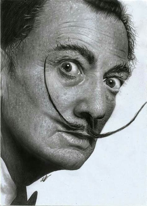 Salvador Dali Hyperrealistic Pencil Drawing Salvador Dali Dali Drawings