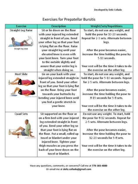 Exercises For Prepatellar Bursitis | PDF | Foot | Knee