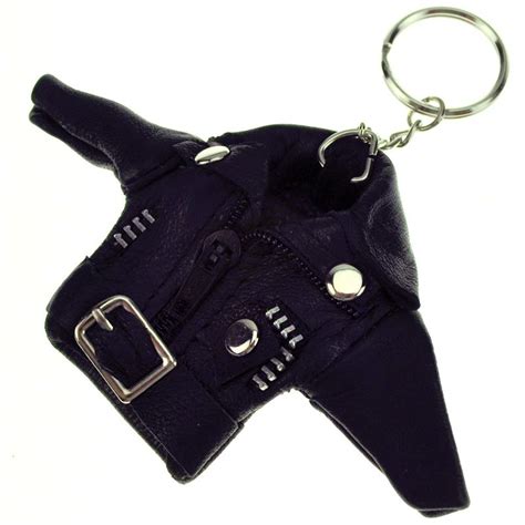 leather jacket key chain card