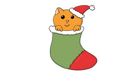 Coloriage de Noël chat - ManzaBull'