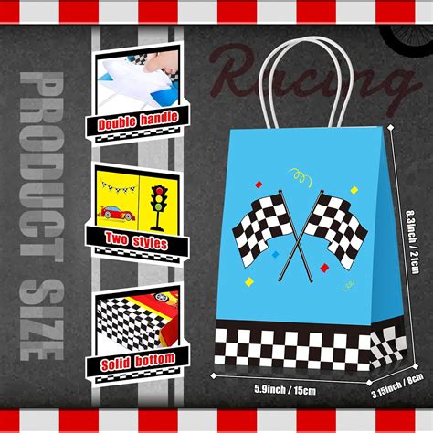 24 Race Car Party Bags For Checkered Flag Birthday Philippines Ubuy