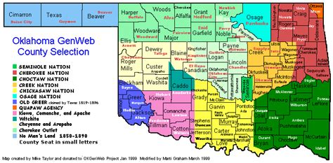 Oklahoma GenWeb Clickable Map | Cherokee nation, Cherokee, Oklahoma history