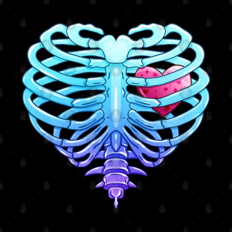 Anatomical Rib Cage with Heart Valentine Goth - Til Death Do Us Part ...