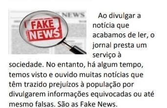 Segundo o texto A O termo Fake News é recente B O termo Fake