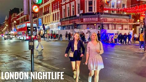 London England 🏴󠁧󠁢󠁥󠁮󠁧󠁿 Central London Night Walk Soho Nightlife West End Walking 4k Hdr