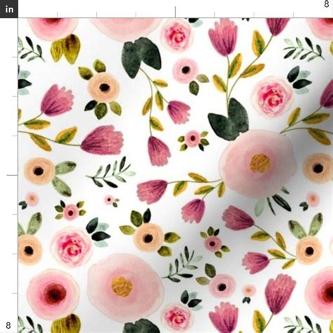 Floral Baby Girl Fabric Secret Garden in White 7 by - Etsy