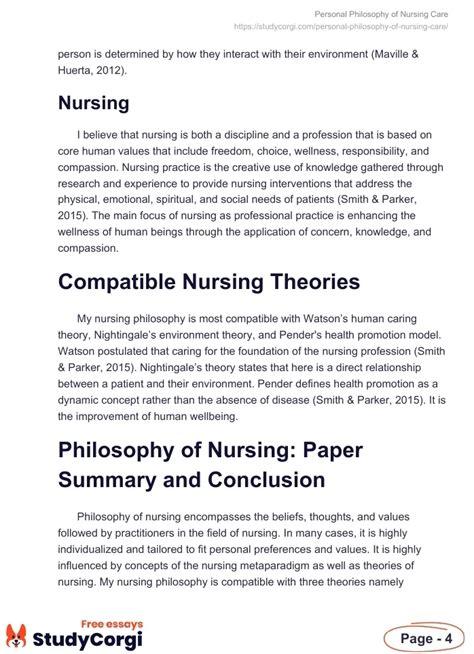 Nursing Philosophy Paper Personal Philosophy Example Free Essay Example