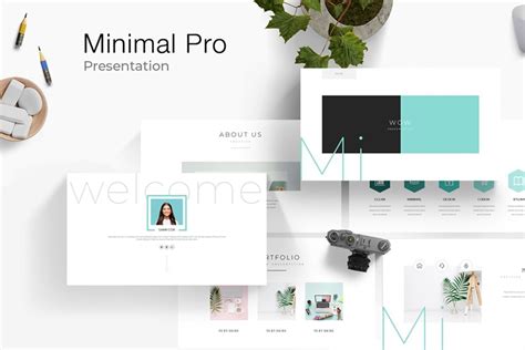 Poweredtemplate Pixwork Minimal Pro Powerpoint Template