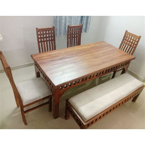 Seater Teak Wood Dining Table Set Color Different Available At