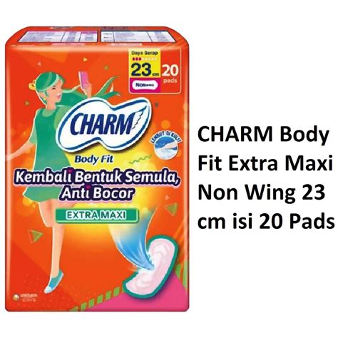 Jual CHARM Body Fit Extra Maxi Non Wing 23 Cm Isi 20 Pads Shopee