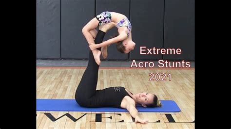 2 Person Acro Stunts Two Person Acro Yoga Challenge Partner