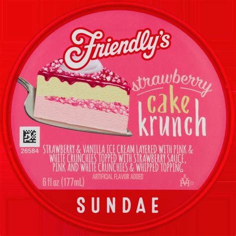 Friendly S Sundae Strawberry Cake Krunch Oz Instacart