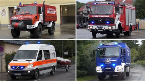 Schweres Unwetter Im Oberallg U Feuerwehr Wasserwacht Thw Im